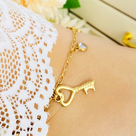 Bratara Cheia Inimii Otel Inoxidabil, Bijuterii Inox, Bratari Dama [6]