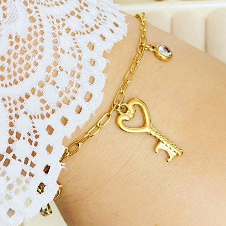 Bratara Cheia Inimii Otel Inoxidabil, Bijuterii Inox, Bratari Dama [1]