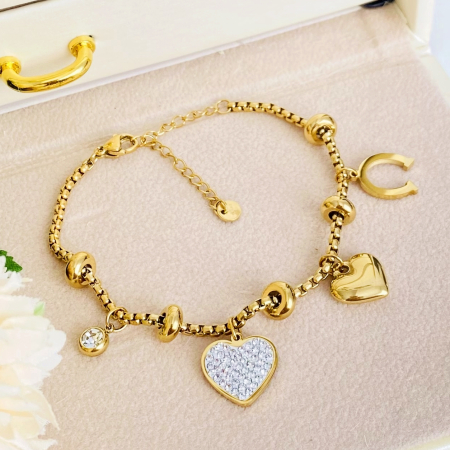 Bratara Inima Norocoasa Otel Inoxidabil, Bijuterii Inox, Bratari Dama [9]