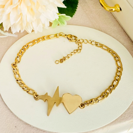 Bratara Heartbeat Otel Inoxidabil, Bijuterii Inox, Bratari Dama [1]