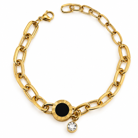 Bratara Black & Gold Otel Inoxidabil, Bijuterii Inox, Bratari Dama [1]