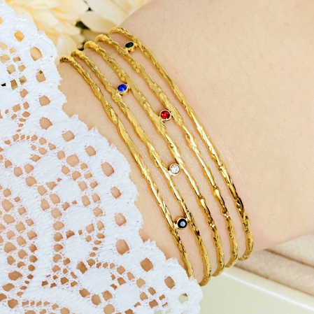 Bratara Fixa Cristale Colorate - Otel Inoxidabil, Bijuterii Inox, Bratari Dama [0]