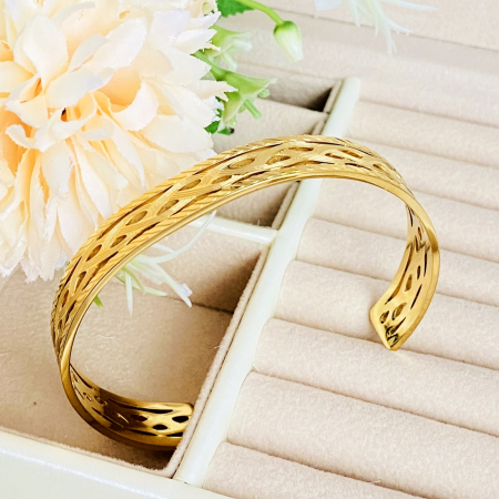 Bratara Bangle Aurie - Otel Inoxidabil, Bijuterii Inox, Bratari Dama [1]