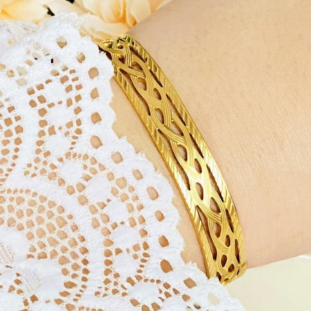 Bratara Bangle Aurie - Otel Inoxidabil, Bijuterii Inox, Bratari Dama [2]