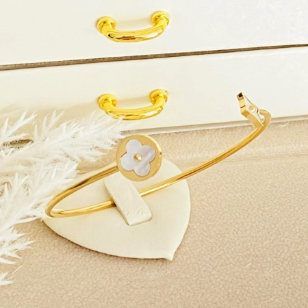 Bratara Fixa Sidef  Otel Inoxidabil, Bijuterii Inox, Bratari Dama [2]