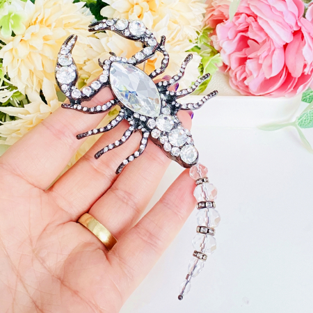 Brosa Mare Scorpion Argintiu, Brosa Dama Femei [6]