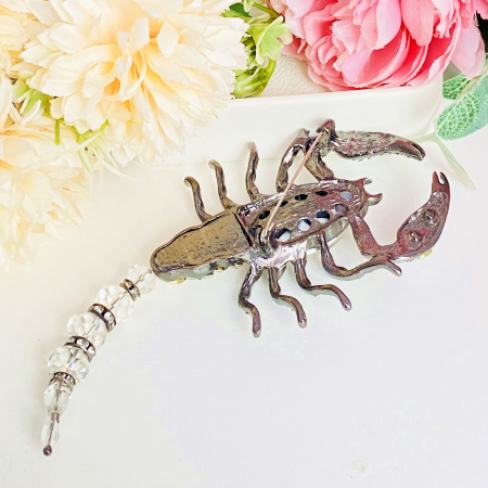 Brosa Mare Scorpion Argintiu, Brosa Dama Femei [8]