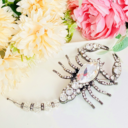 Brosa Mare Scorpion Argintiu, Brosa Dama Femei [5]