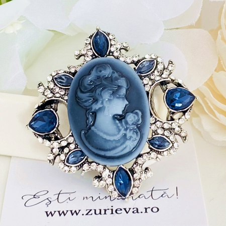 BROSE - Brosa Camee Albastra, Brose Dama, Brose Elegante