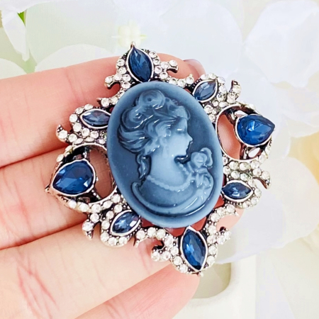 Brosa Camee Albastra, Brose Dama, Brose Elegante [2]
