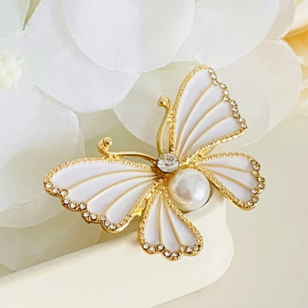 Brosa Fluture Alb, Brose Dama, Brose Elegante [2]