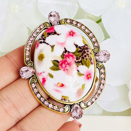 Brosa Pink Vintage, Brosa Dama Femei, Brose Statement [1]