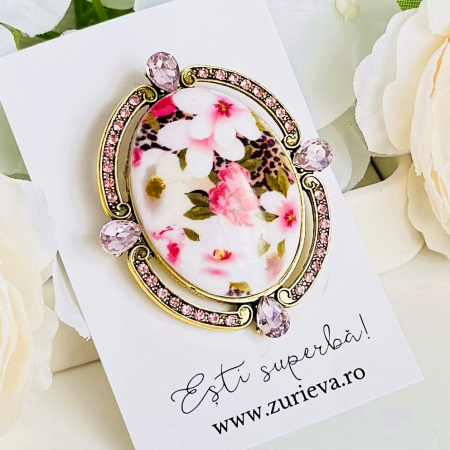 Brosa Pink Vintage, Brosa Dama Femei, Brose Statement [4]