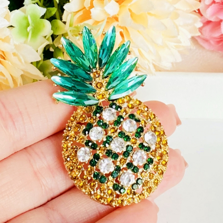 Brosa Ananas Cristale, Brosa Dama Femei [1]