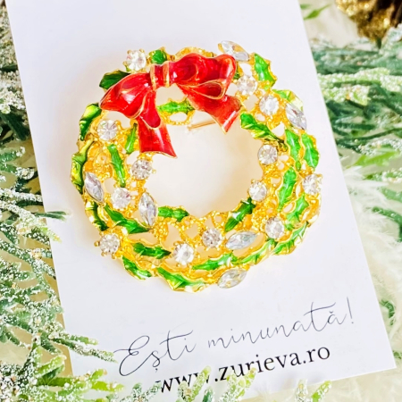 Brosa Ghirlanda Craciun, Brosa Statement, Brose Femei [5]