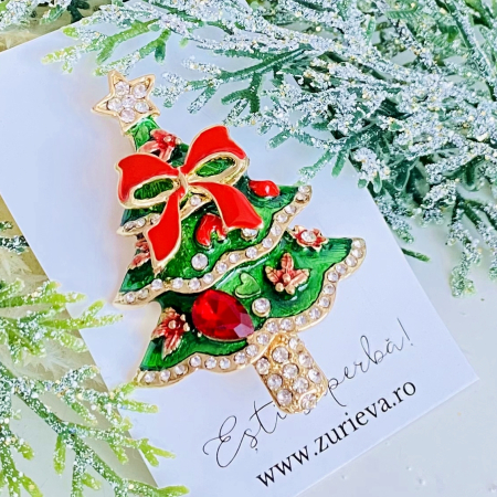 Brosa Brad Craciun Funda, Brose Craciun, Brosa Statement, Brose Femei [2]