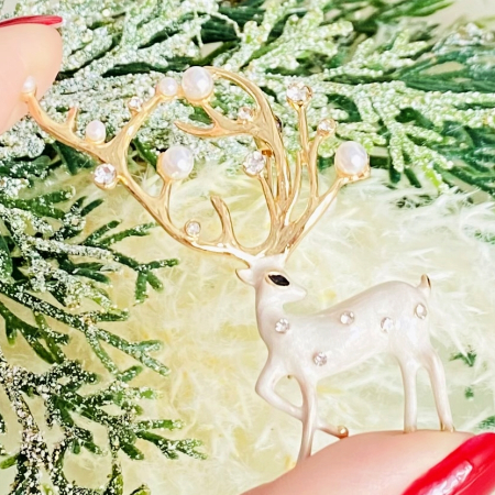 Brosa Ren Alb, Brosa Statement, Brose Femei [3]