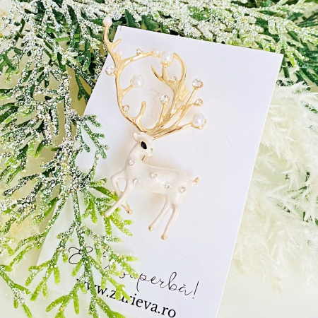 Brosa Ren Alb, Brosa Statement, Brose Femei [5]