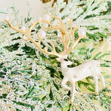 Brosa Ren Alb, Brosa Statement, Brose Femei [7]