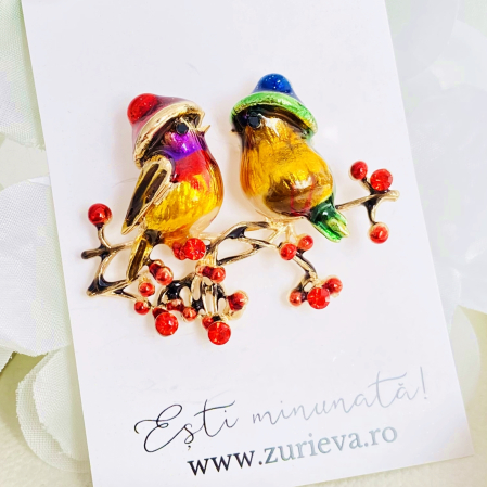 Brosa Pasari Colorate, Brosa Dama Femei [5]