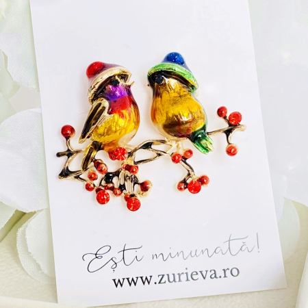 Brosa Pasari Colorate, Brosa Dama Femei [7]