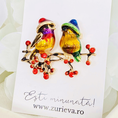 Brosa Pasari Colorate, Brosa Dama Femei [8]