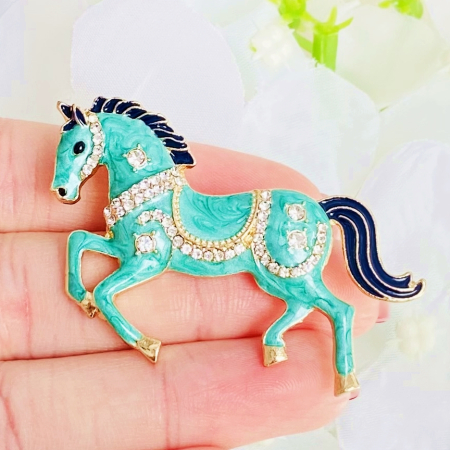 Brosa Cal Email Turcoaz, Brosa Dama Femei [2]