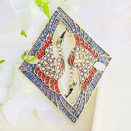 Brosa Romb Cocori Cristale, Brosa Dama Femei [5]