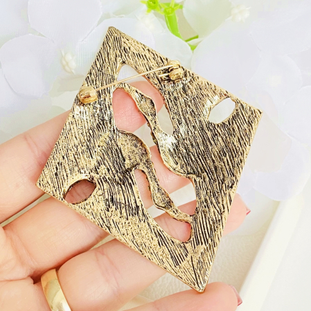 Brosa Romb Cocori Cristale, Brosa Dama Femei [8]