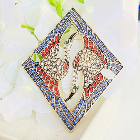 Brosa Romb Cocori Cristale, Brosa Dama Femei [1]