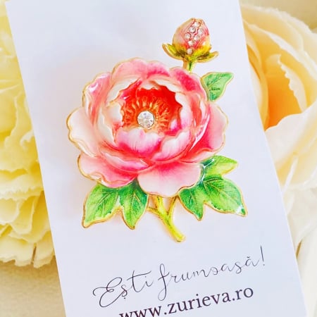 BROSE - Brosa Bujor cu Cristale, Brose Dama, Brose Flori