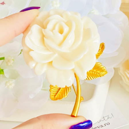 Brosa Bujor Alb, Brose Dama, Brose Elegante [3]