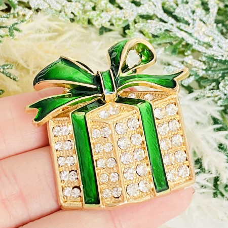 Brosa Cadou Craciun Verde, Brosa Statement, Brose Femei [6]