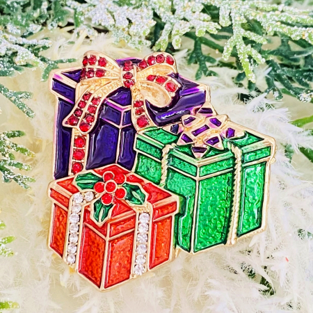 Brosa Cadouri Colorate Craciun, Brosa Statement, Brose Femei [5]