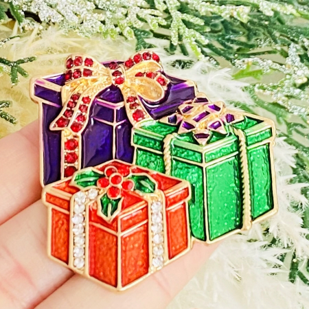 Brosa Cadouri Colorate Craciun, Brosa Statement, Brose Femei [1]