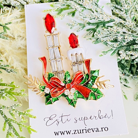 BROSE - Brosa Lumanari Craciun, Brosa Statement, Brose Femei