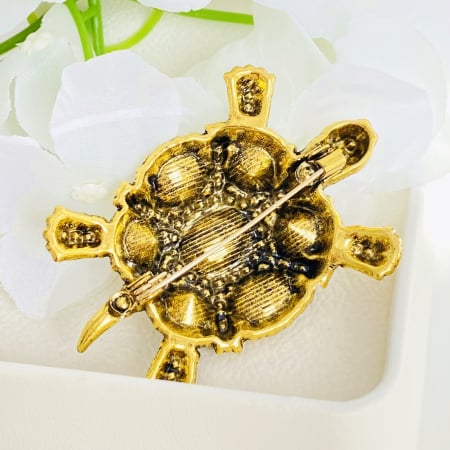 Brosa Broasca Testoasa Cristale, Brosa Dama Femei [7]