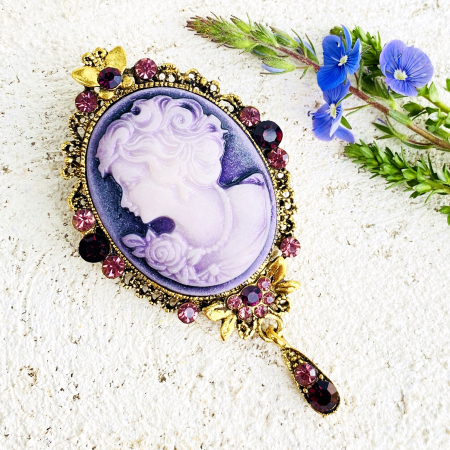 BROSE - Brosa Camee Mov, Brosa Dama Femei