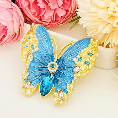 Brosa Fluture Albastru XL, Brosa Statement, Brose Femei [3]