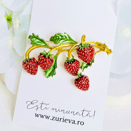 Brosa Capsuni, Brosa Dama Femei [4]