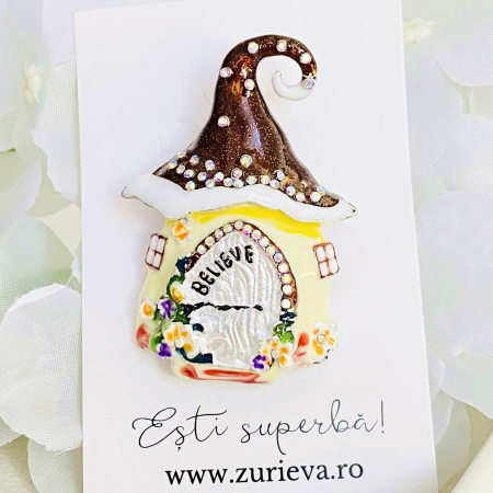 Brosa Casuta din Povesti, Brosa Statement Dama Femei [5]