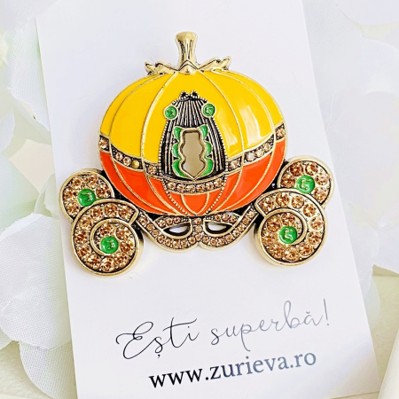 Brosa Trasura Dovleac Cenusareasa, Brosa Statement Dama Femei [2]