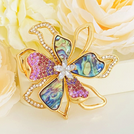 Brosa Floare Mov Albastra, Brose Dama, Brose Elegante [6]