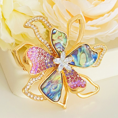 Brosa Floare Mov Albastra, Brose Dama, Brose Elegante [1]