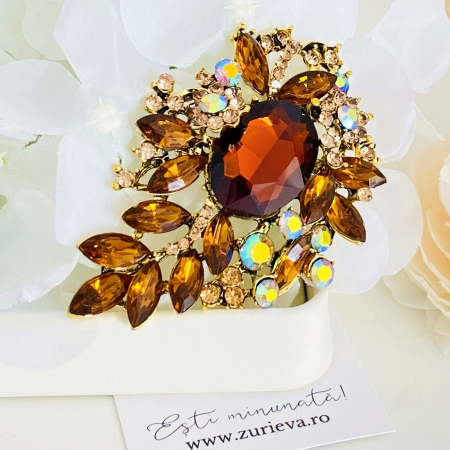 BROSE - Brosa Cristale Maro XL, Brose Dama, Brose Elegante