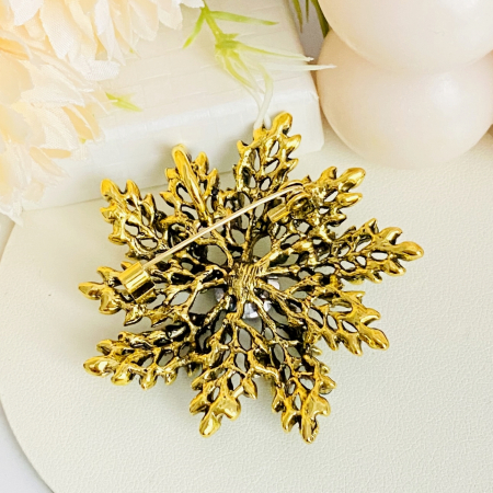 Brosa Statement Cristale Verde Smarald, Brosa Dama Femei [4]