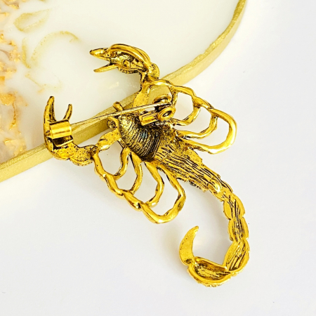 Brosa Scorpion Auriu Turcoaz, Brosa Dama Femei [3]