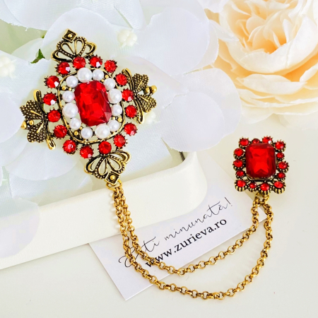 Brosa Dubla Rosie, Brose Dama, Brose Elegante [3]