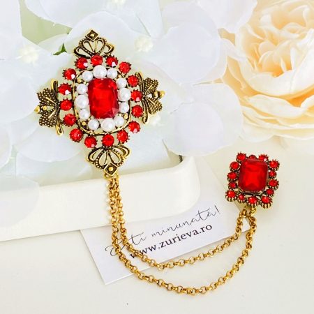 Brosa Dubla Rosie, Brose Dama, Brose Elegante [1]