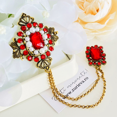 Brosa Dubla Rosie, Brose Dama, Brose Elegante [4]